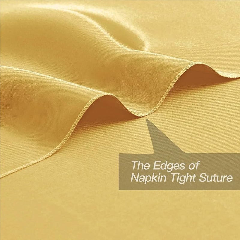 مناديل طاولة ساتان وردي 30x30 سم ناعمة لتزيين حفلات عشاء الزفاف وعيد الميلاد - Image 3